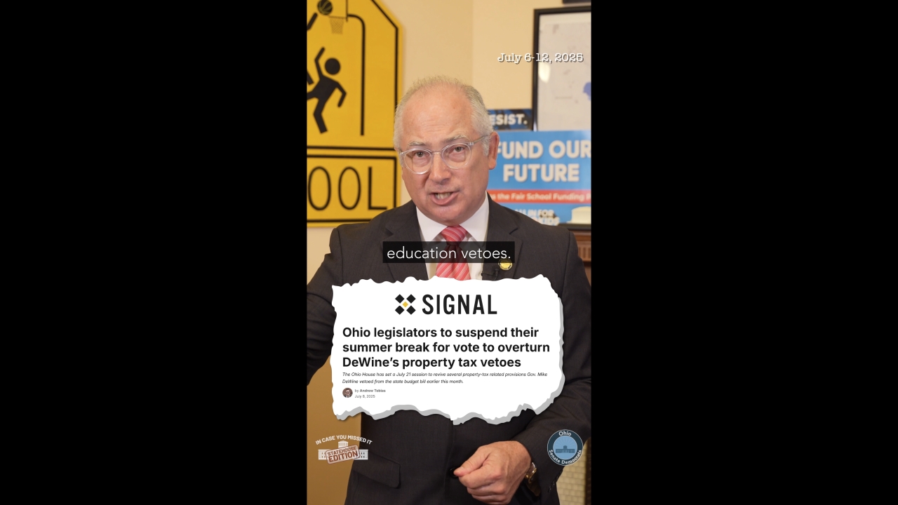 In Case You Missed It: Statehouse Edition - July 6-12, 2025