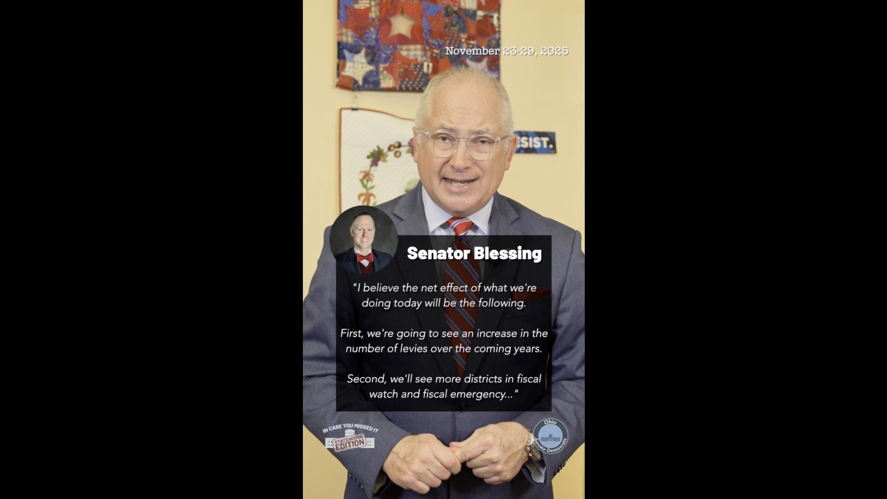 In Case You Missed It: Statehouse Edition - November 23-29, 2025