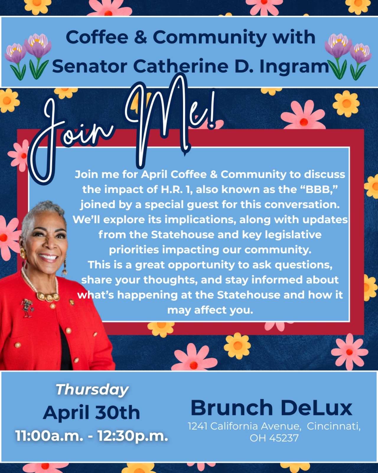 April Coffee & Community with Senator Ingram