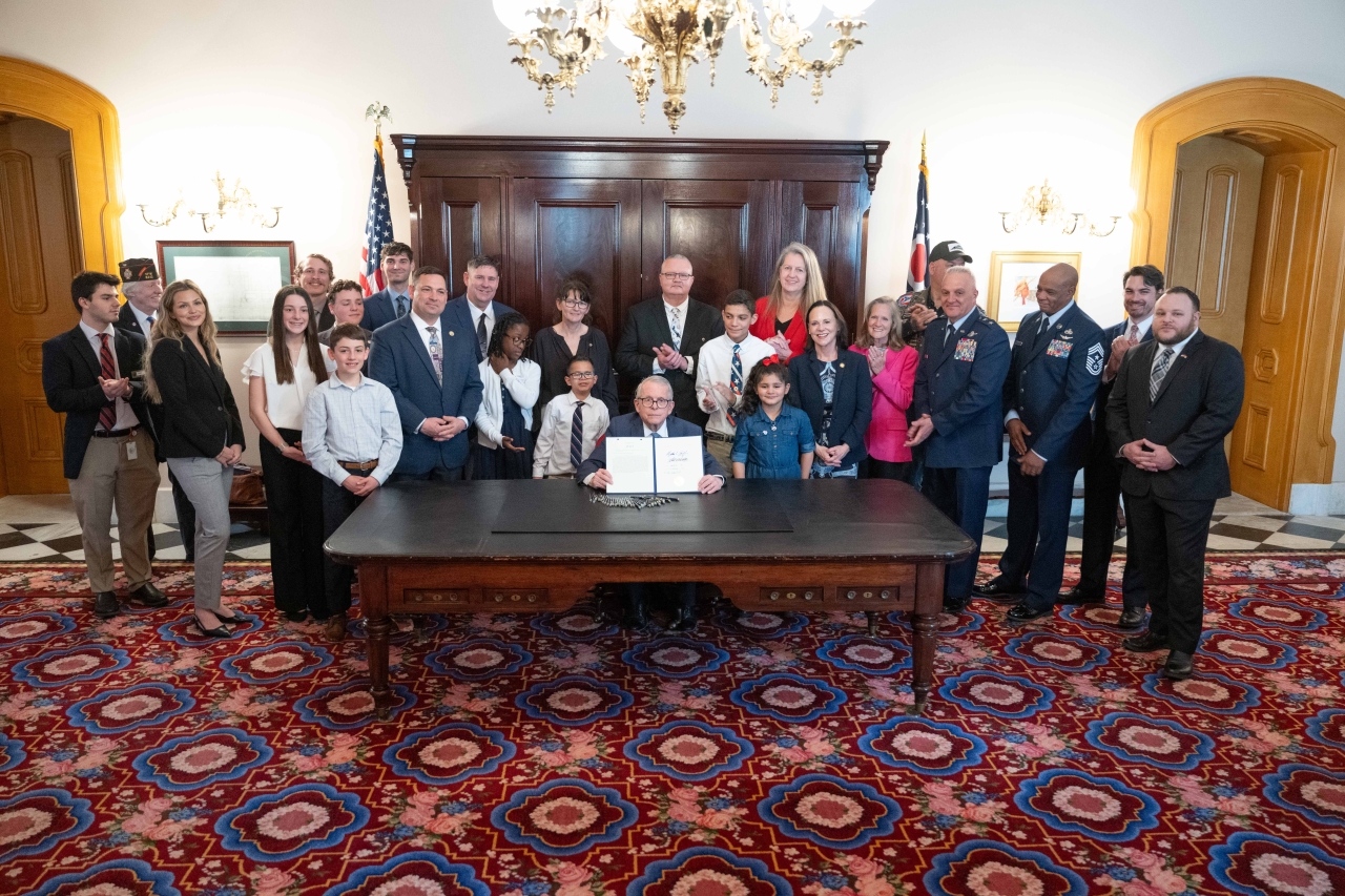 Governor Signs Timken, Roegner Bill Designating August 26th As Abbey Gate Remembrance Day