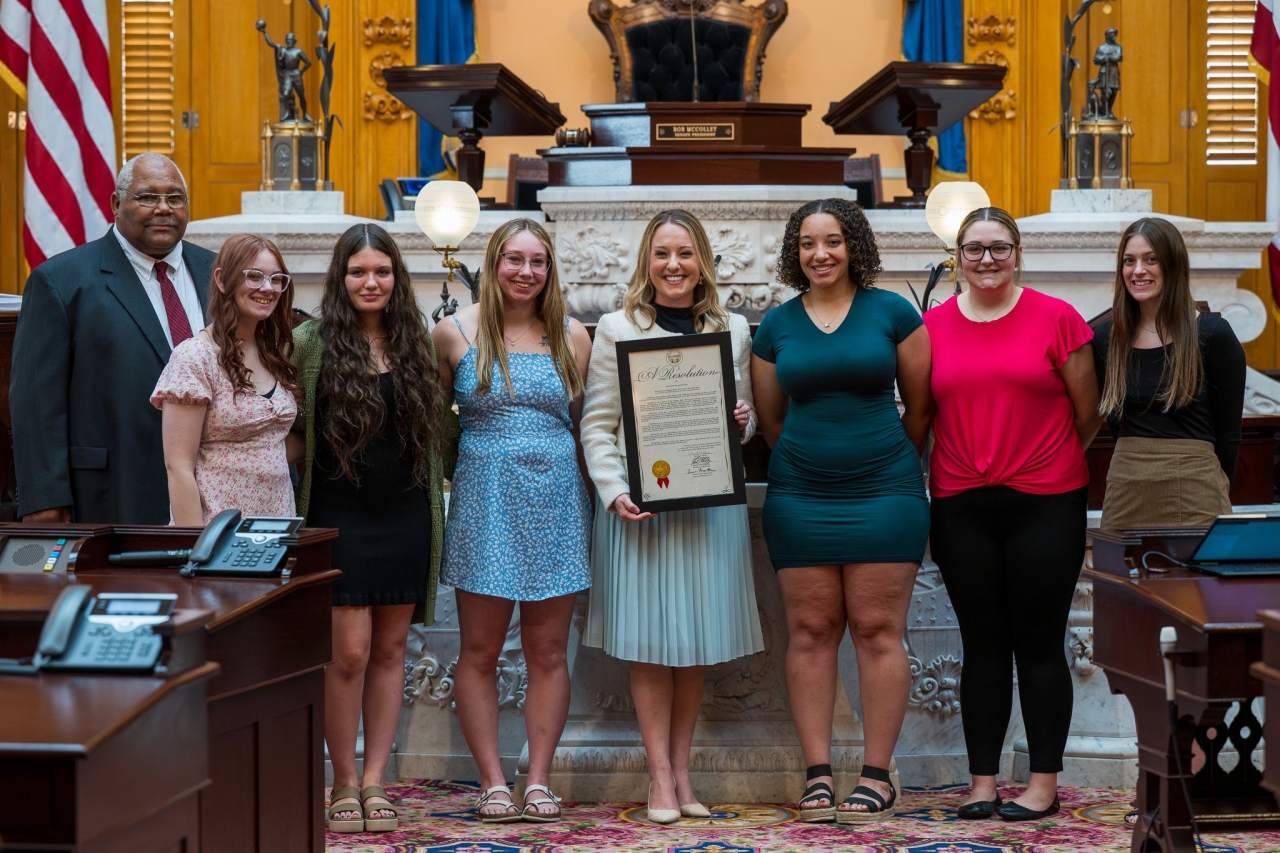 Manchester Celebrates Girls Bowling State Champions