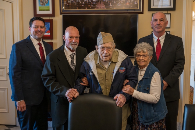 Huffman Honors World War Two Veteran