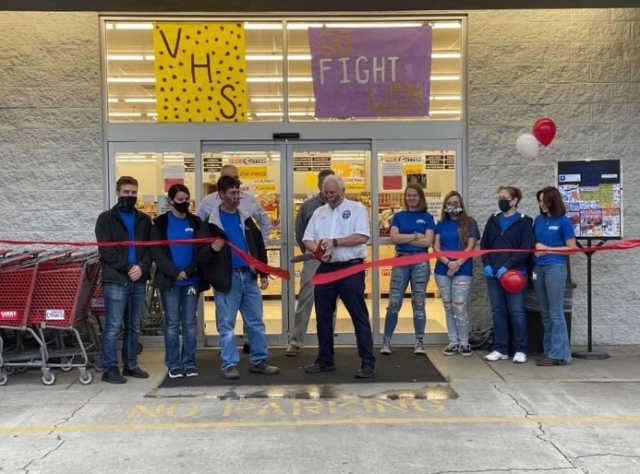 Johnson Cuts Ribbon at Gahm's Market Grand Reopening