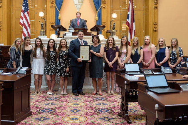 McColley Congratulates Holgate High School Cheerleaders on Senate Floor