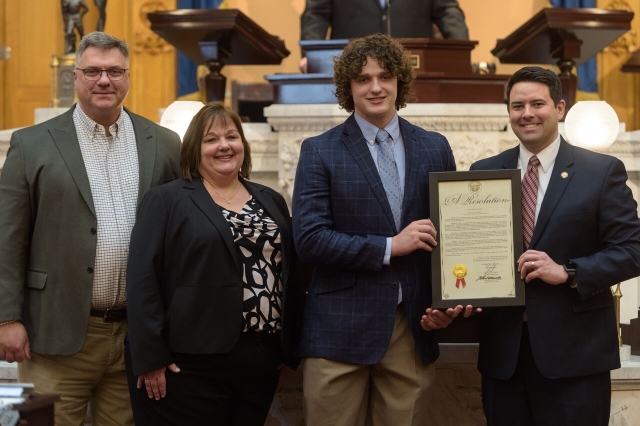McColley Honors Napoleon High School Track and Field State Champion