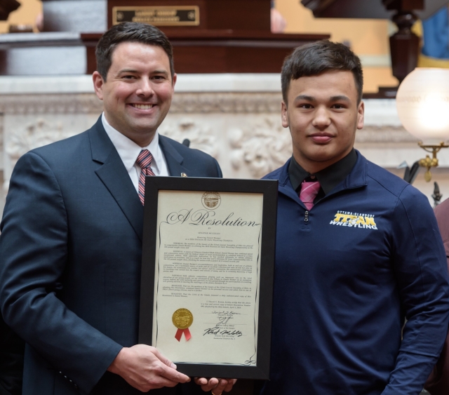 McColley Recognizes Local Division III Wrestling State Champion