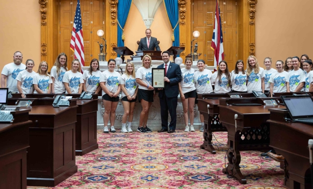 McColley Recognizes Local State Champions During Senate Session