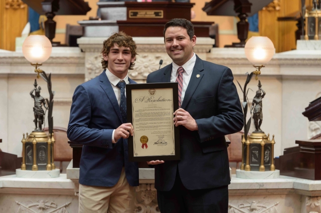 McColley Recognizes Local Wrestling State Champion on Senate Floor