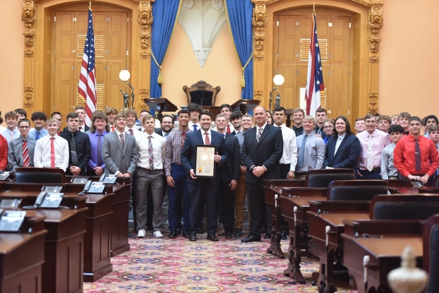 McColley, Riedel Honor Van Wert Football Team at the Ohio Statehouse