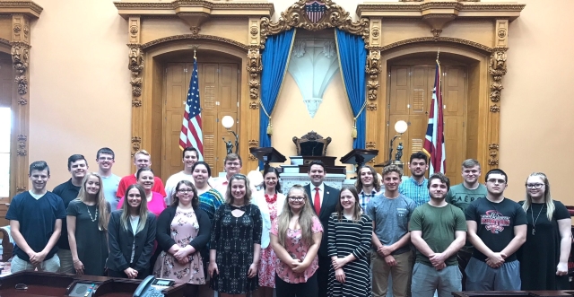 McColley Welcomes Local Students to Ohio Statehouse