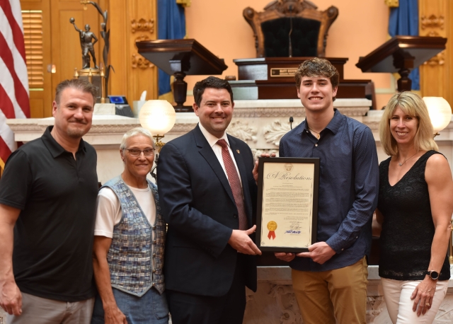 State Champion Kyle Hudson Recognized by Ohio Senate